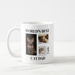 Caneca De Café World's Best Cat Dad Custom Name Gift