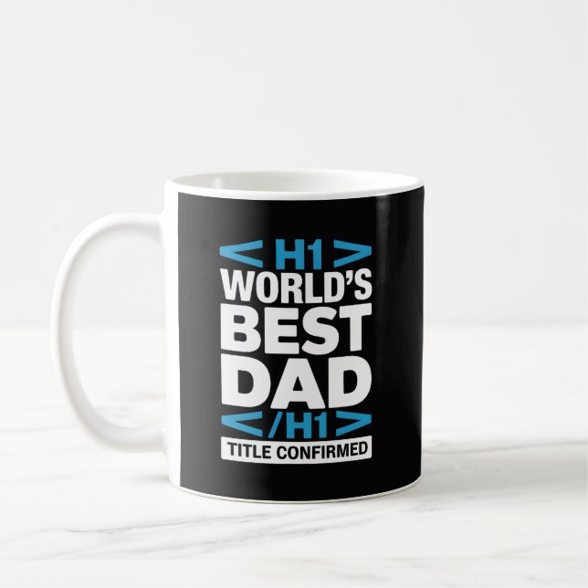 Caneca De Café World's Best Dad H1 Title Confirmed  (Esquerda)