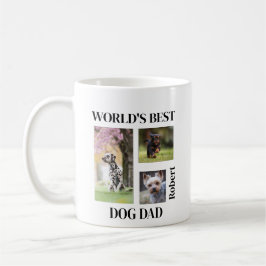 Caneca De Café World's Best Dog Dad Custom Name Gift