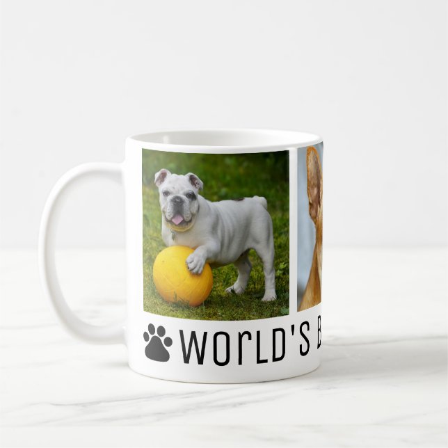 Caneca De Café World's Best Dog Dad, Custom Photo  (Esquerda)
