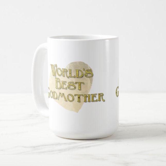Caneca De Café World's Best Godmother (Frente Esquerda)