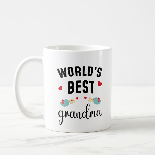 Caneca De Café World's Best Grandma Cute Gift for Grandma (Esquerda)