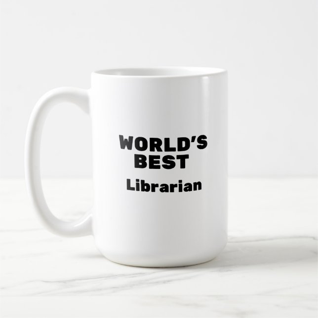 Caneca De Café World's Best Librarian (Esquerda)