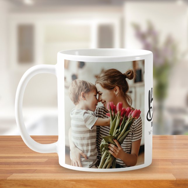 Caneca De Café Worlds Best Mommy Photo with White Writing (Criador carregado)