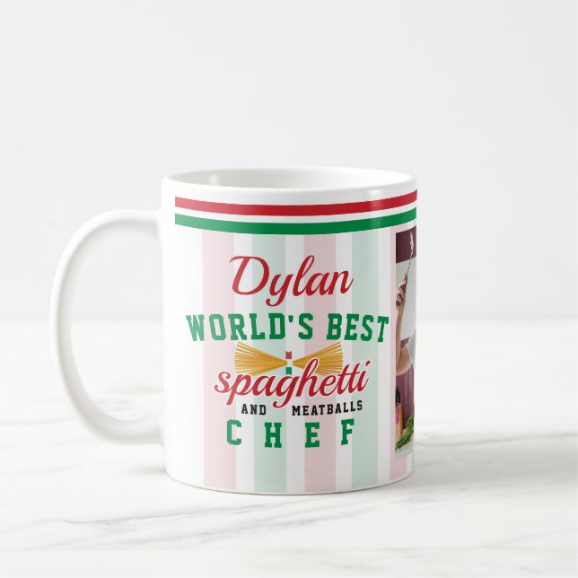 Caneca De Café World's Best Spaghetti & Meatballs Funny Italian (Esquerda)