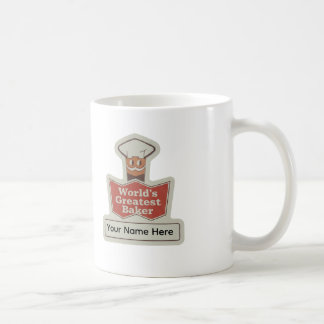 Caneca De Café World's Greatest Baker Retro Cartoon Custom Mug