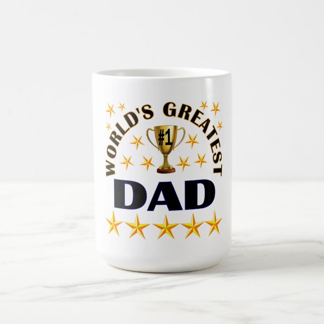 Caneca De Café World's Greatest Dad, Gold Stars, (Centro)