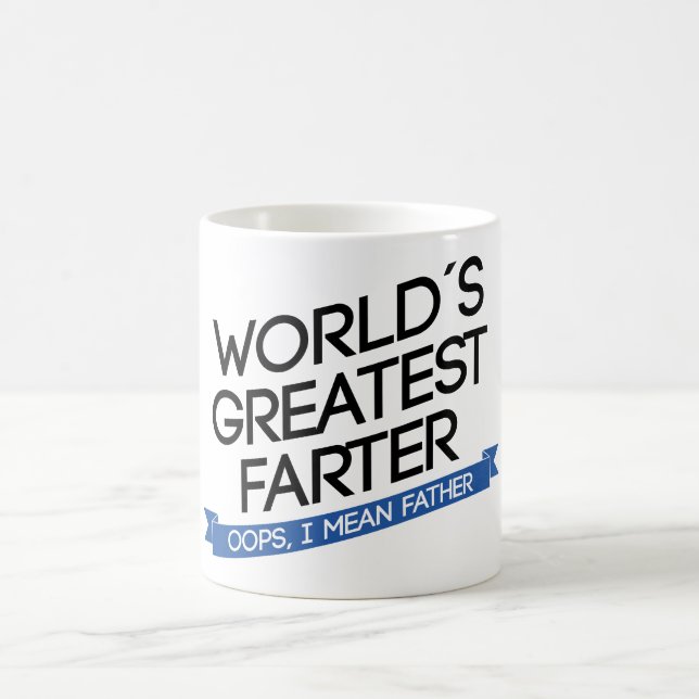 Caneca De Café worlds greatest farter banner (Centro)