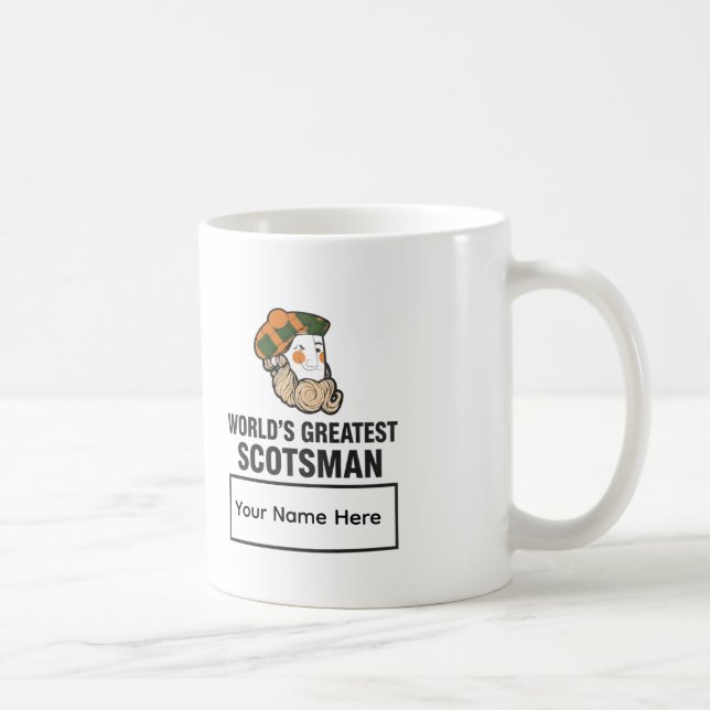 Caneca De Café World's Greatest Scotsman Personalized Mug (Direita)