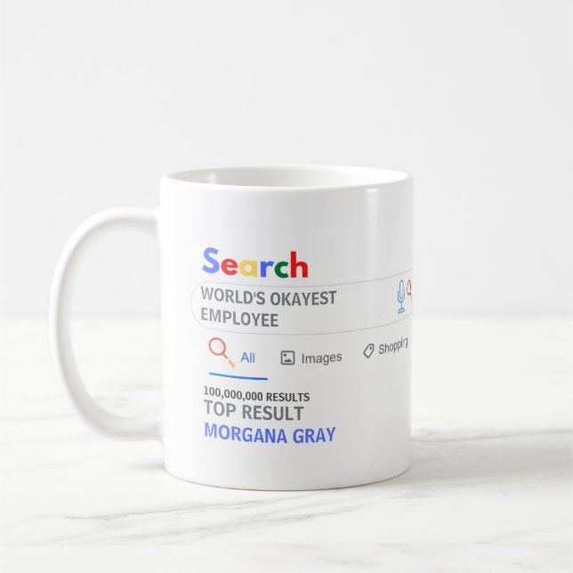 Caneca De Café WORLDS OKAYESMPLOYEE Funny Top Search Results (Esquerda)