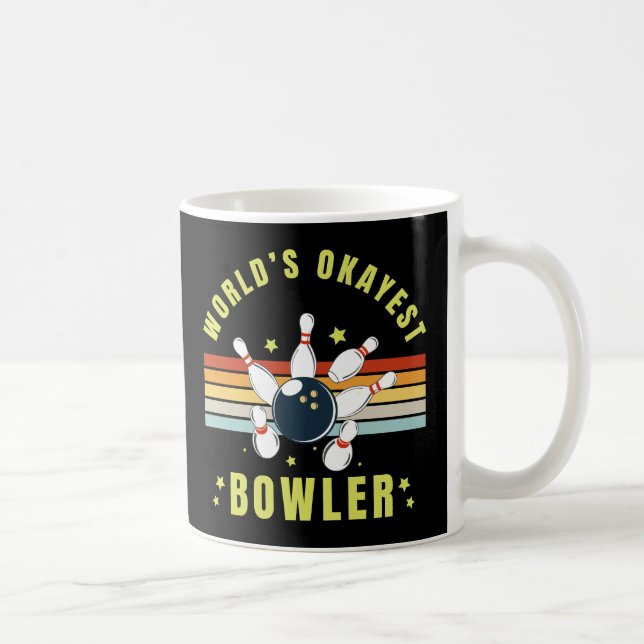 Caneca De Café Worlds Okayest Bowler (Direita)