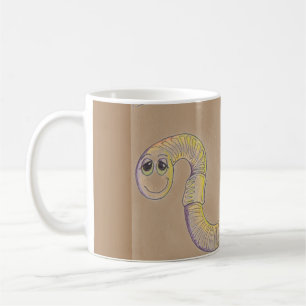 Caneca De Café Worm bonito com o nome MARK