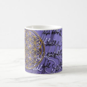 Caneca De Café Worte Der Blume Des Lebens