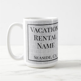 Caneca De Café Woven Linen Cinza Airbnb Vacation Rental Beach