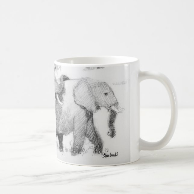 Caneca De Café Wraparound de Elepephants (Direita)