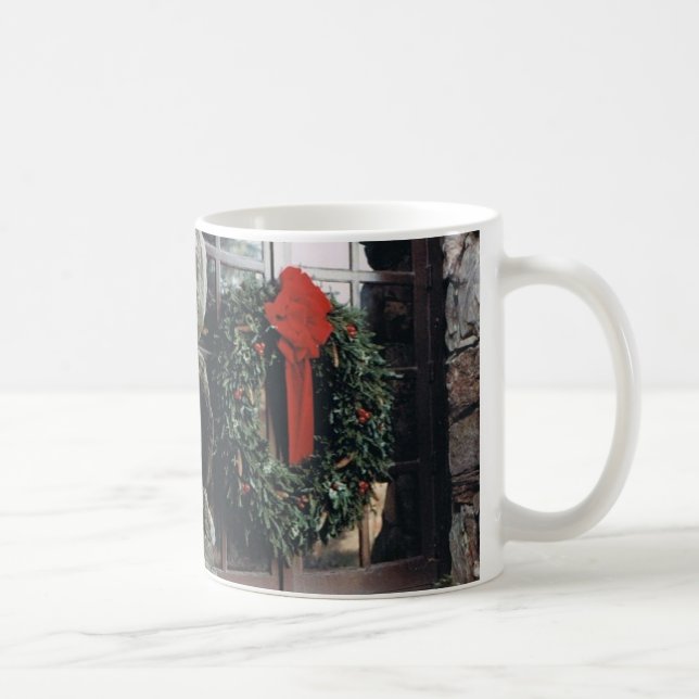Caneca De Café Wreath de Natal Mug (Direita)