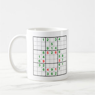 Caneca De Café Wreath Sudoku com quebra-cabeça Mug descarregável