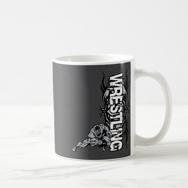 Caneca De Café Wrestling Graphic Strong Wrestler For Men Women Bo (Direita)