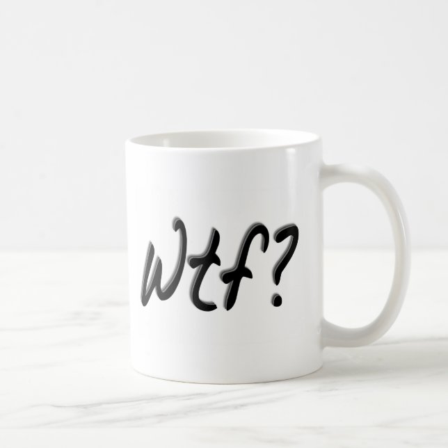 Caneca De Café Wtf (Direita)