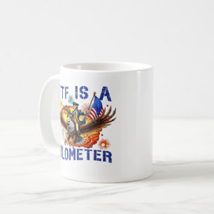 Caneca De Café wtf é uma águia de 4 de julho café de presente