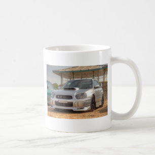 Caneca De Café WTI de Subaru Impreza - Jogo do corpo (prata)