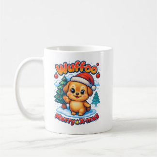 Caneca De Café Wuffoo Roony Merry X-mas Kawaii 3D Holiday