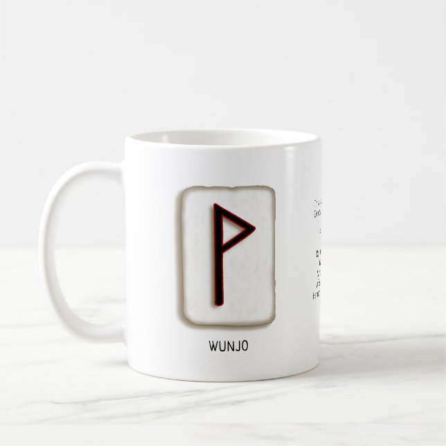 Caneca De Café Wunjo RuneStone Mug (Esquerda)