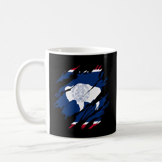Caneca De Café Wyoming Flag Pride State Bison (Esquerda)
