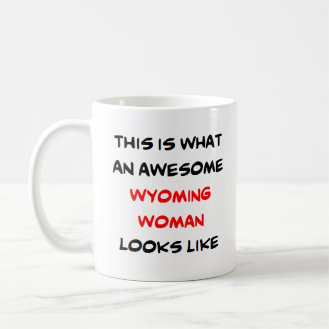 Caneca De Café wyoming woman, awesome (Esquerda)