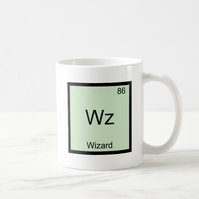 Caneca De Café Wz - Wizard Funny Element Chemistry Symbol T-Shirt (Direita)