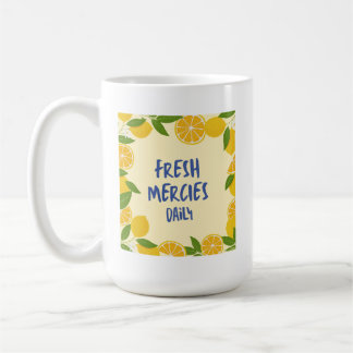 Caneca De Café Xadrez Amarelo Cristão Letreiro Azul Limão