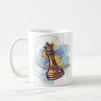 Caneca De Café Xadrez Artista King Coffee Mug - Abstrato Color