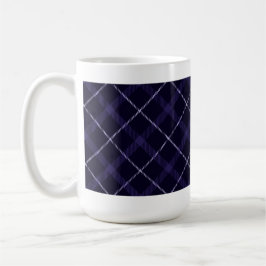 Caneca De Café Xadrez Azul / Tartan
