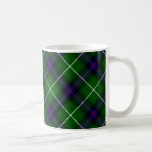 Caneca De Café Xadrez azul verde MacDonald tartan