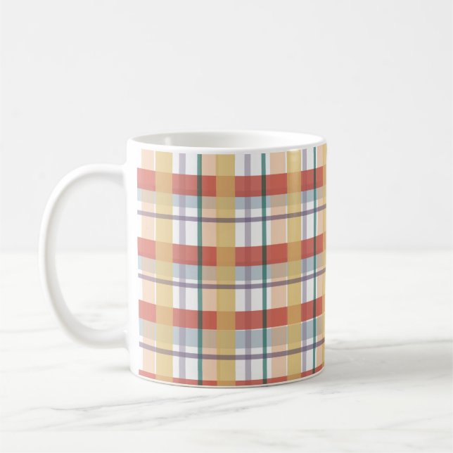 Caneca De Café Xadrez Boho (Esquerda)