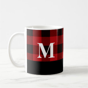 Caneca De Café Xadrez Búfalo Monograma