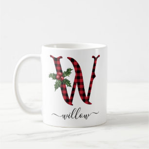 Caneca De Café Xadrez Buffalo W Monograma Café Mug