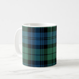 Caneca De Café Xadrez Clan Campbell Green Black Blue Check Tartan