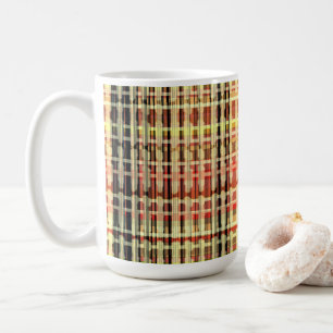 Caneca De Café Xadrez Country Xadrez Design Pêssego