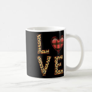 Caneca De Café Xadrez De Amor Bonito, Dia de os namorados Leopard