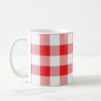 Xadrez de búfalos Vermelho Cheque de Café