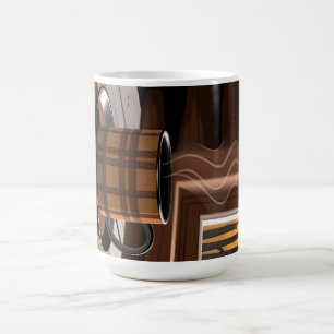 Caneca De Café Xadrez de Cabina Café Outono Floresta em Casa