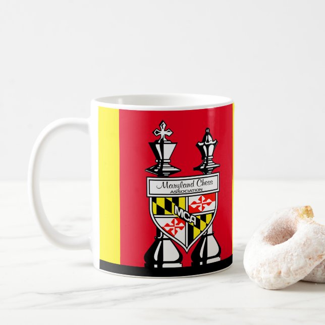 CANECA DE CAFÉ XADREZ DE MARYLAND (Com Donut)