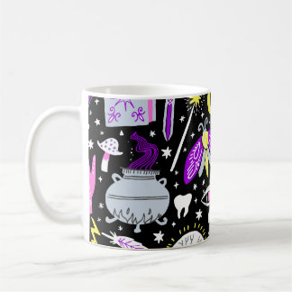 Caneca De Café Xadrez de tartan castanho-laranja-vírgula.