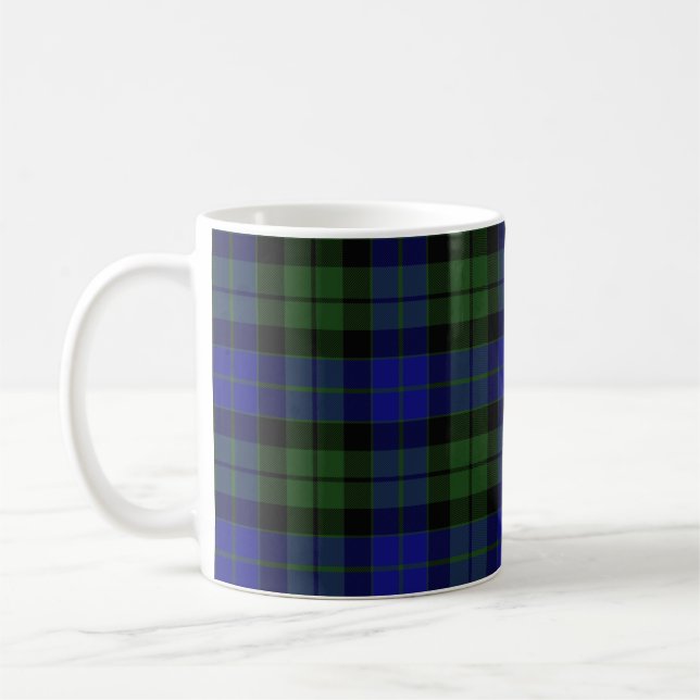 Caneca De Café Xadrez do Clã Tartan da Escócia MacKay Verde (Esquerda)