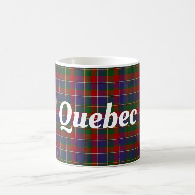 Caneca De Café Xadrez do Quebec Tartan (Centro)