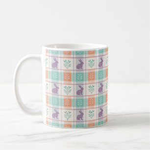 Caneca De Café Xadrez Escocês Páscoa