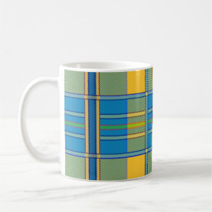 caneca de café xadrez escocês tartan