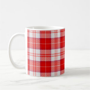 Caneca De Café Xadrez Escocês Tártan do Clã Vermelho Menzies