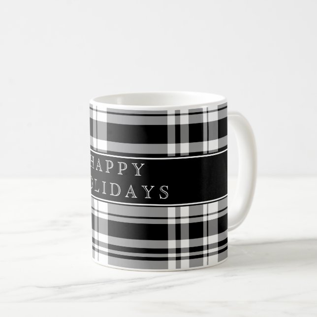 Caneca De Café Xadrez Feliz Feriado Café Mug (Frente Esquerda)